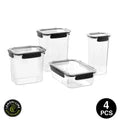 Lemon & Lime 4PC CRYSTAL FRESH FOOD CONTAINER SET WITH AIRTIGHT LID