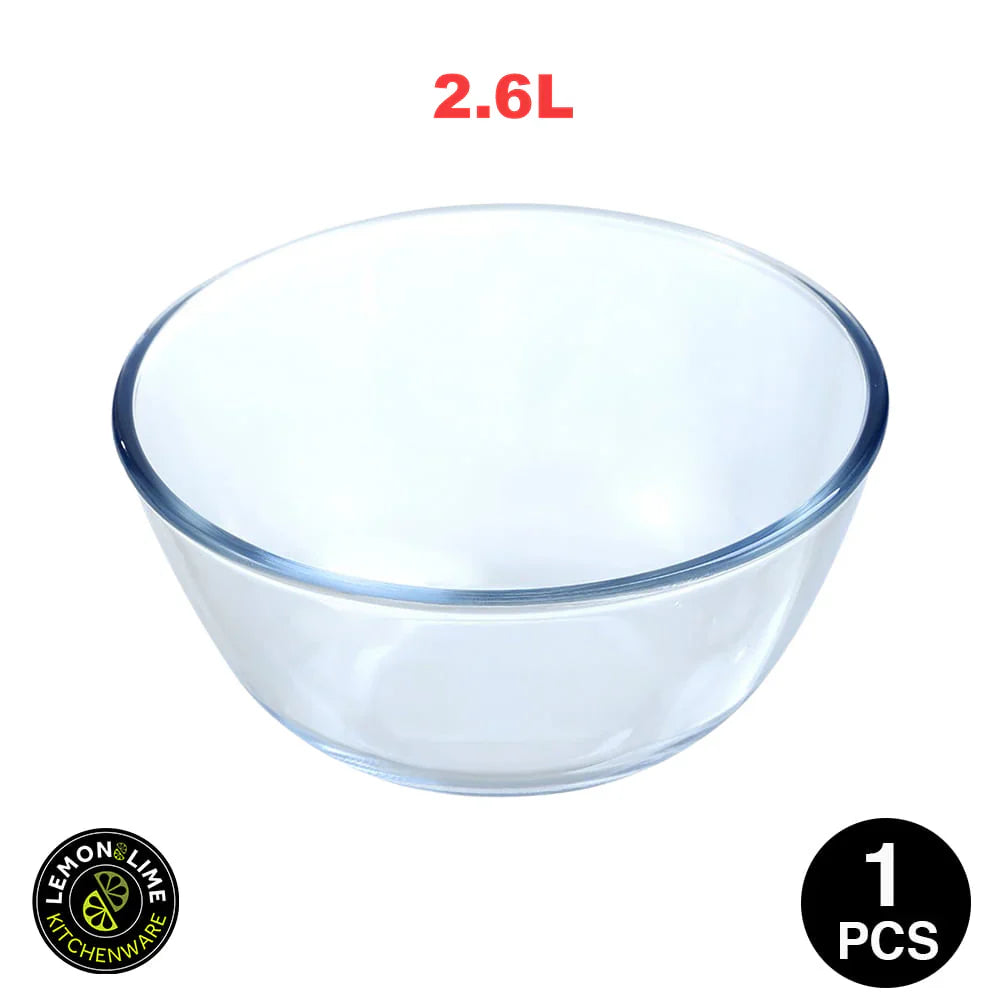 Lemon & Lime 2.6L YORKSHIRE GLASS MIXING BOWL - 22.5X22.5X11CM